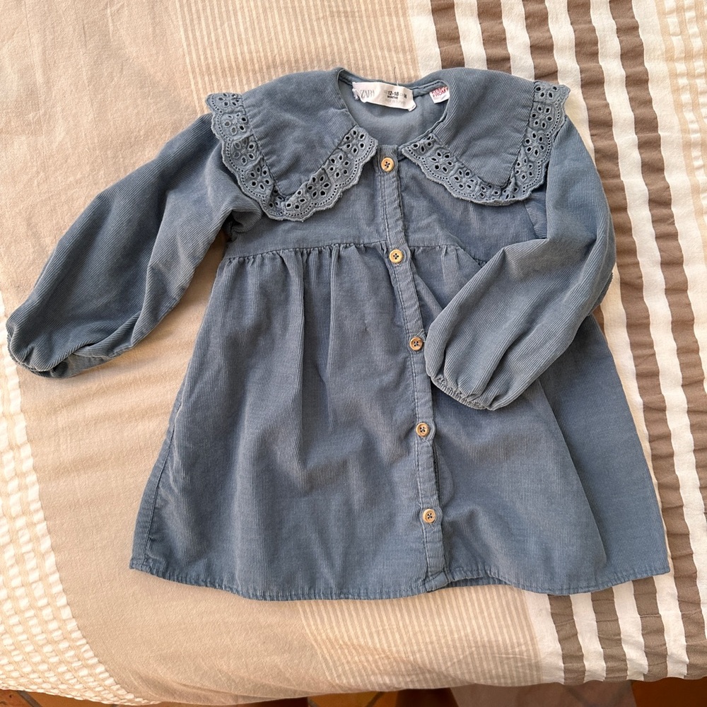 Zara girls corduroy dress 12-18m